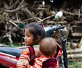 Vietnamese little girls from Hmong Tribe